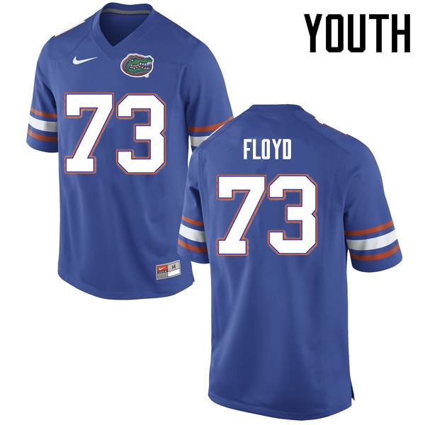 Youth NCAA Florida Gators Sharrif Floyd #73 Stitched Authentic Nike Blue College Football Jersey QLY1065VC